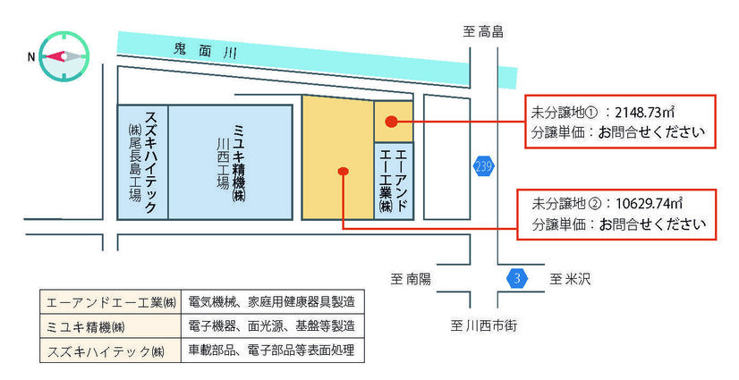 尾長島工業団地配置図